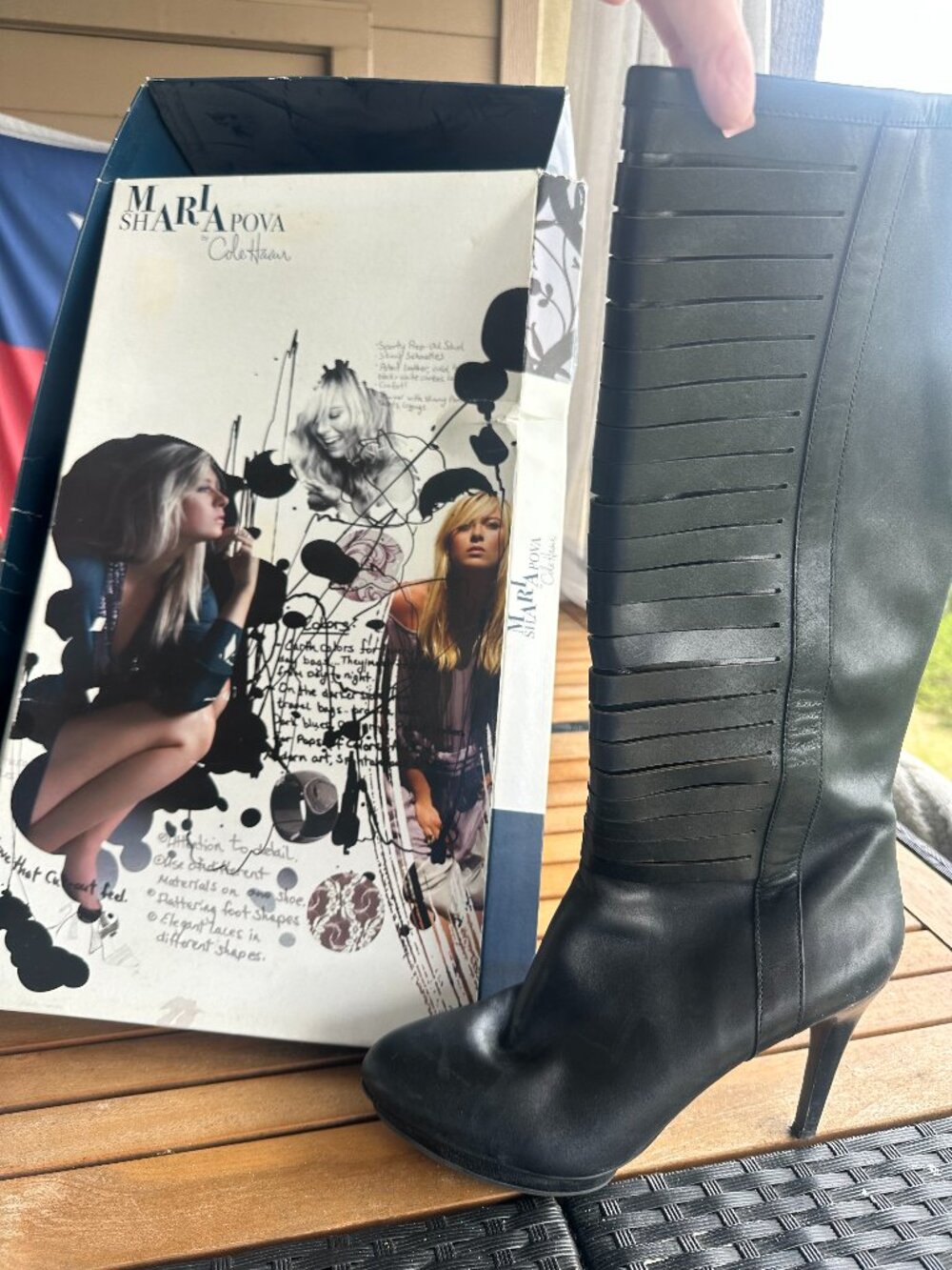 Women's Cole Hahn Maria Sharapova Odette Boots and Purse Set